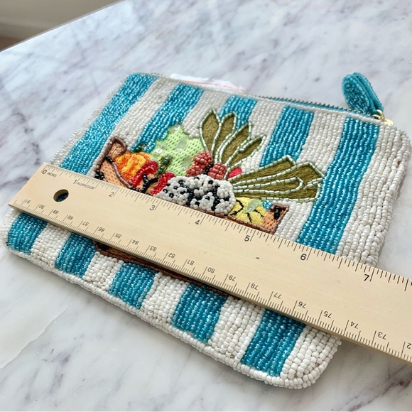 🥕 ANTHROPOLOGIE Farmer’s Market Fiona Beaded Pouch Bag - Picture 11 of 12